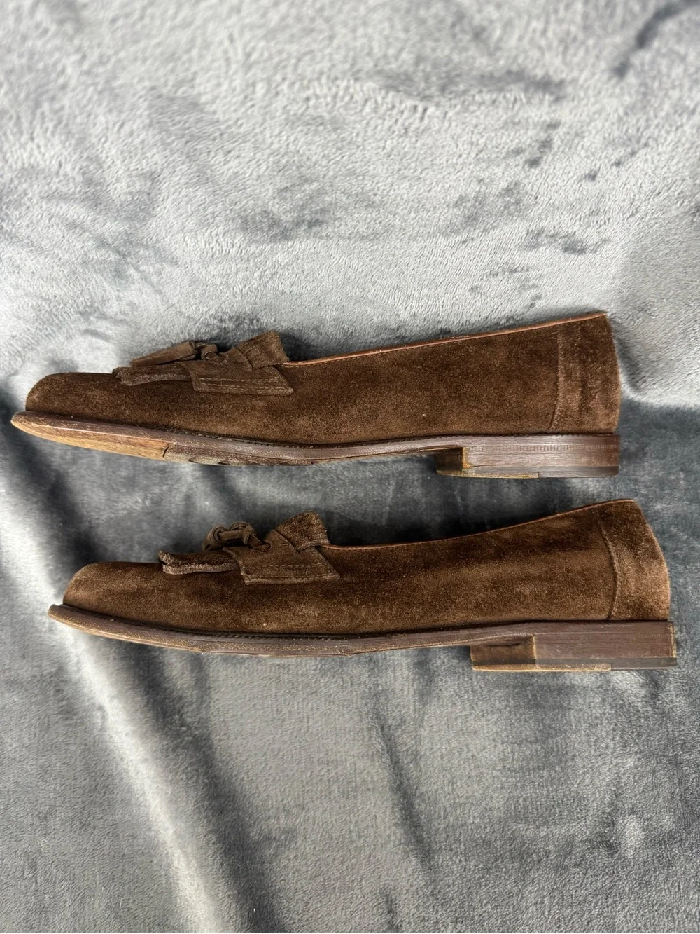 Men's Cable & Co. Brown Suede Italian Tassel Loafers Size 10.5 10 1/2